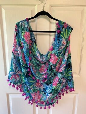 Lilly Pulitzer sarong tassels infinity scarf NWOT